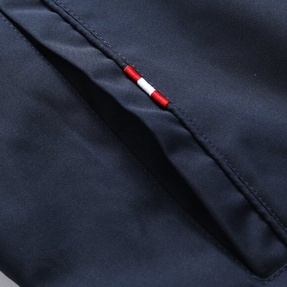 Blue Casual Mens Striped Trim Zip Up Jacket - Picture 6 of 6